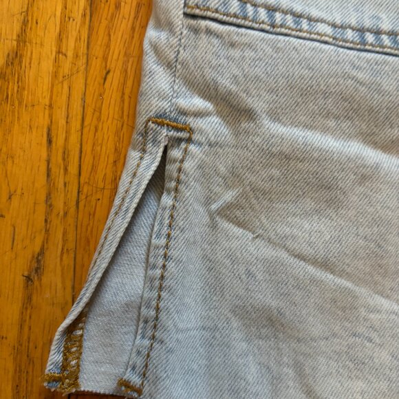 WeWoreWhat Slit Indigo Overall Short, Super Light Wash - NWT, Size S - Picture 8 of 16